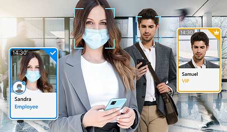 Watch up to 9 cameras live with a real-time face-event panel. Add-On