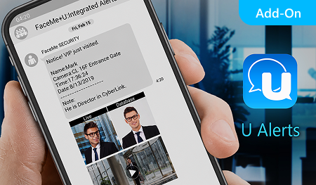 Watch up to 9 cameras live with a real-time face-event panel. Add-On