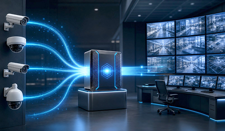 Watch up to 9 cameras live with a real-time face-event panel. Add-On