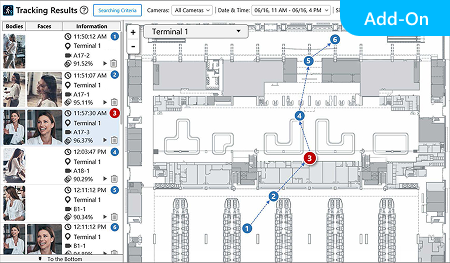 Track a person across cameras by appearance alone