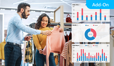Watch up to 9 cameras live with a real-time face-event panel. Add-On